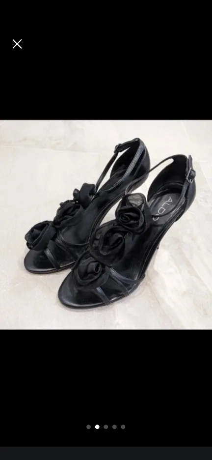 Aldo heels/ sandals with black roses image indicator(2)