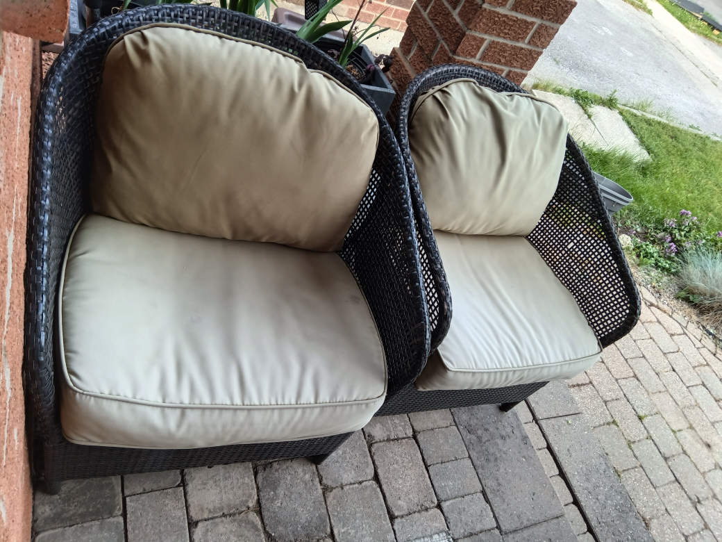 Wicker Patio Chairs - Set of 2