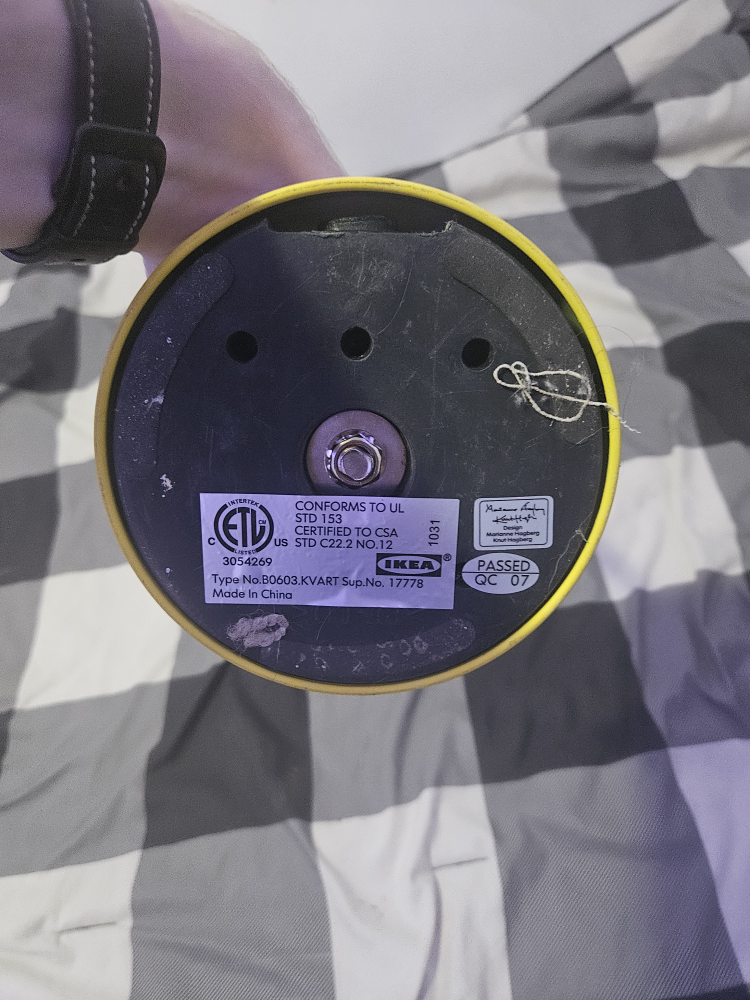 IKEA KVART Yellow Work Lamp - photo 3