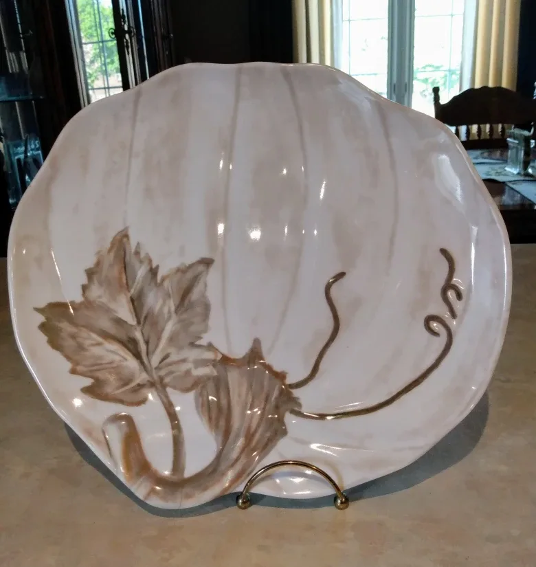 (New) Autumn Decorative Pumpkin Plate image indicator(3)