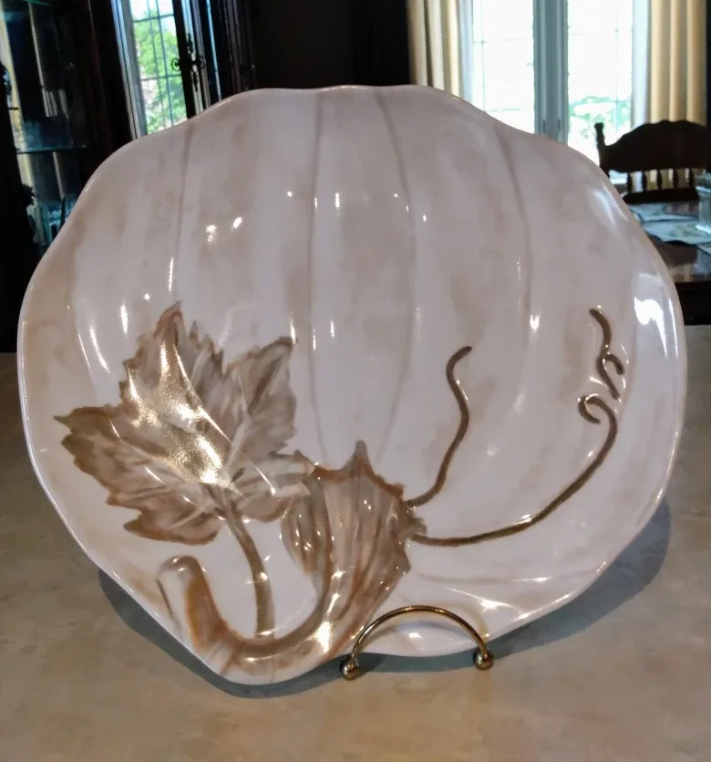 (New) Autumn Decorative Pumpkin Plate image indicator(4)