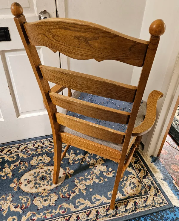 Vintage Wooden Armchair image indicator(2)