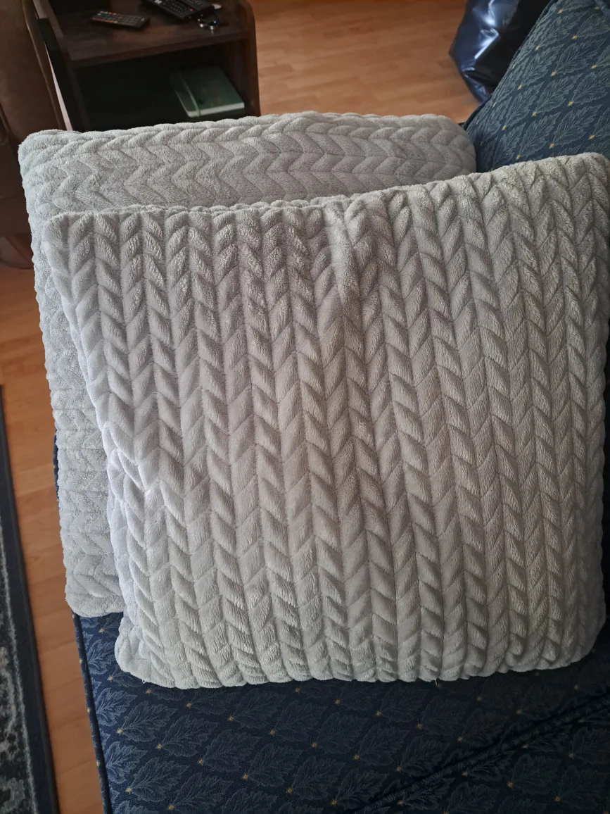Grey Textured Throw Pillow thumbnail