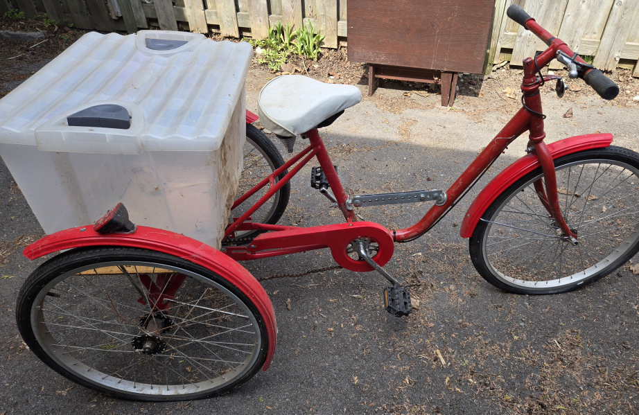 Red Tricycle with Cargo Basket - photo 2