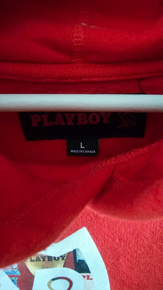 💚 Red Playboy OVO Hoodie,  size L image indicator(2)