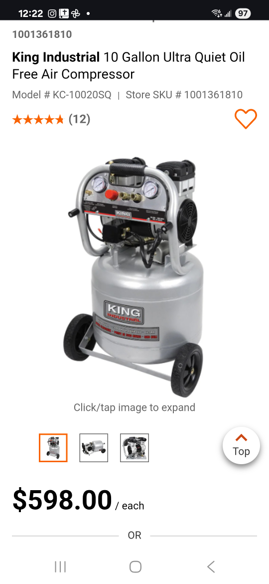 (NEW)10-Gallon Ultra Quiet Air Compressor