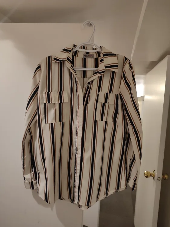 Long sleeve Striped Button-Up Shirt thumbnail