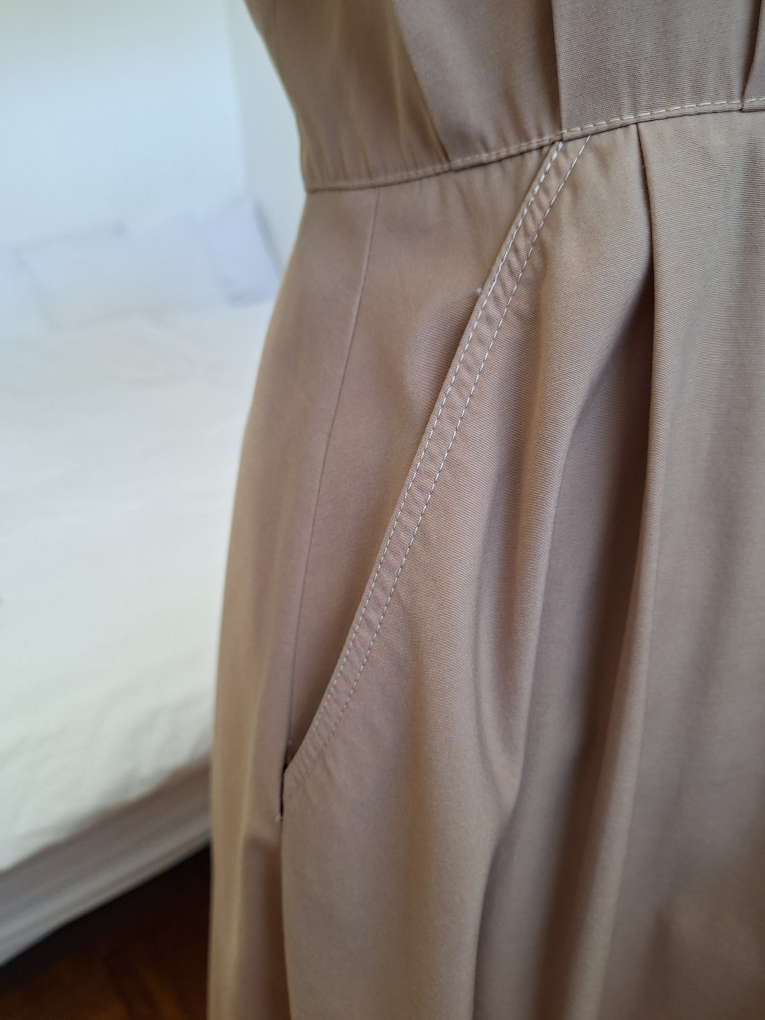 Vintage Safari Style Dress - Beige - photo 3