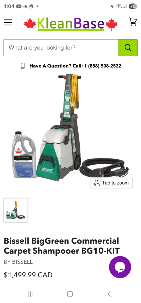 Bissell BigGreen Commercial Carpet Shampooer BG10-KIT thumbnail