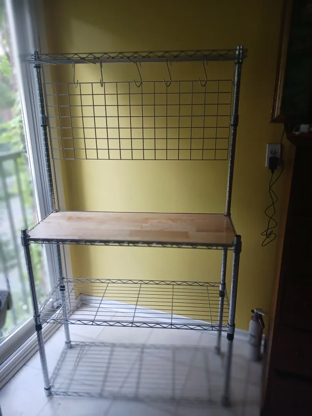 Kitchen Rack with Wooden Countertop thumbnail