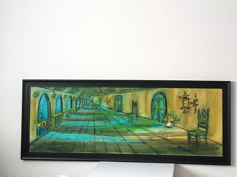 original E. Cien Textured painting. 62 x 24 . Etta Benjamin Cien image indicator(4)