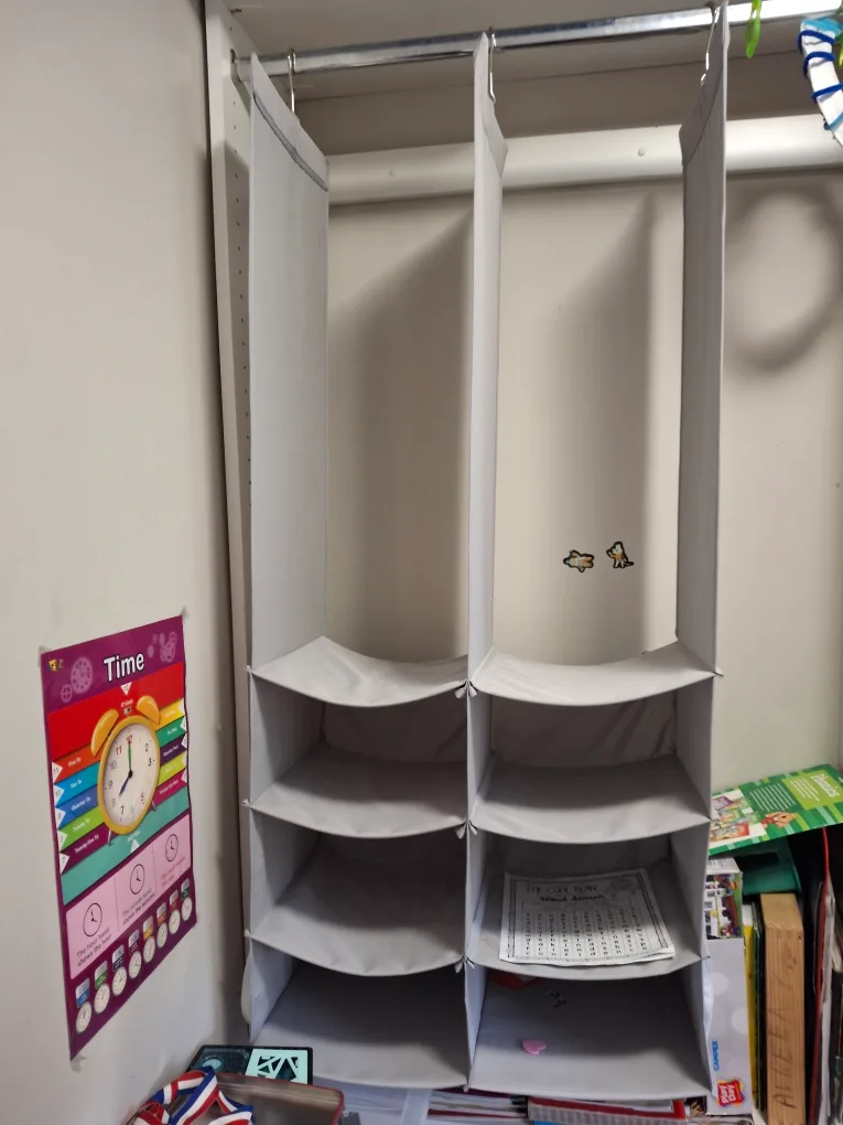 Hanging Closet Organizer - Grey, 6 Shelves image indicator(2)