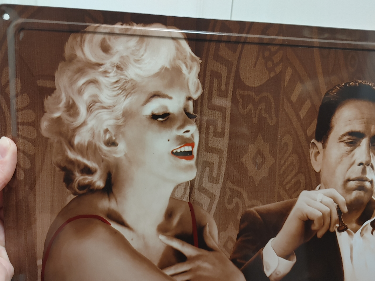 Vintage Marilyn Monroe and Humphrey Bogart Metal Wall Art - photo 2