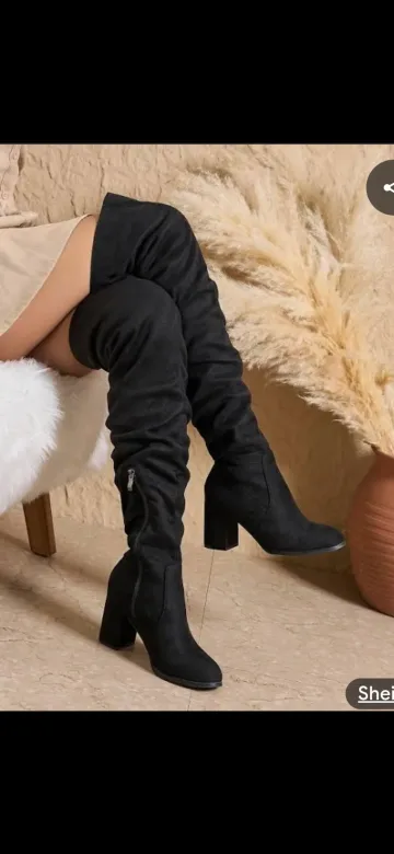 Over-the-Knee Black Boots thumbnail