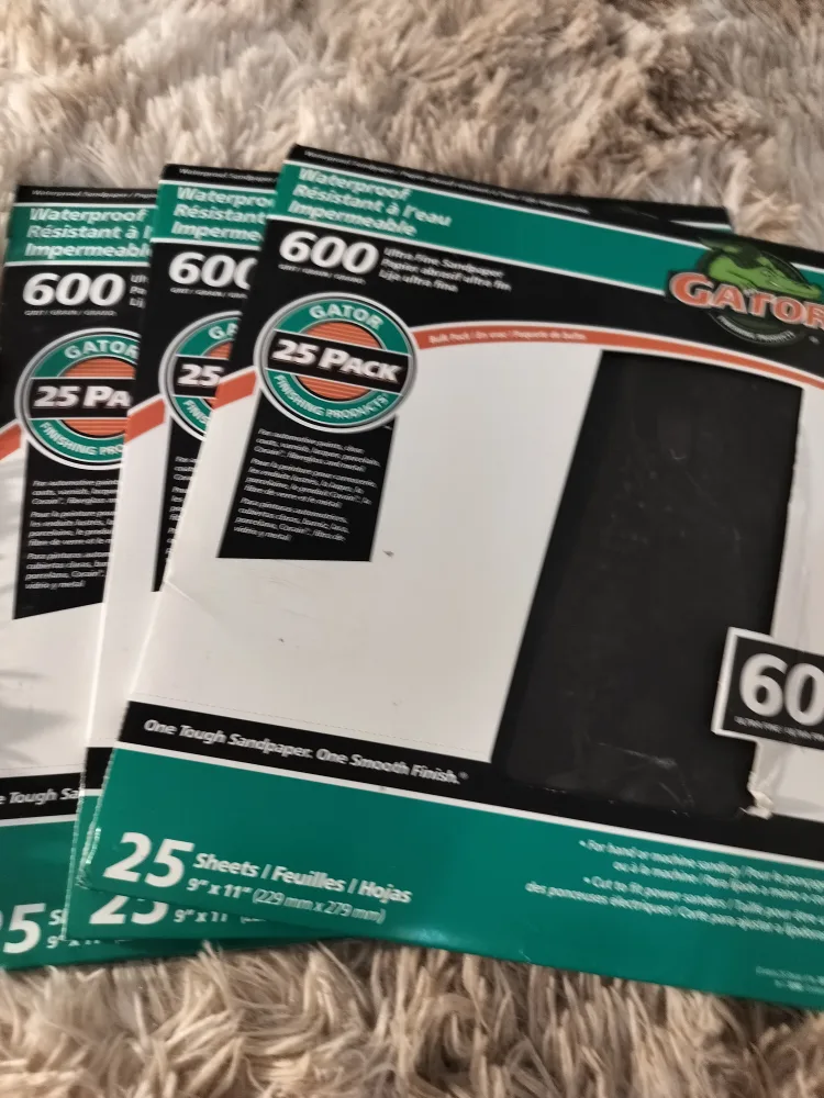 Gator 600 Grit Sandpaper, 25 Pack, 9" x 11" image indicator(2)