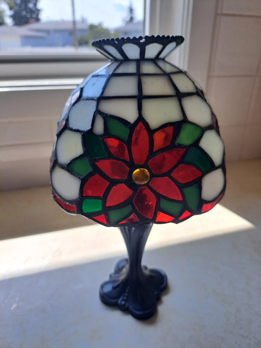 partylite Stained Glass Accent tealight Lamp thumbnail