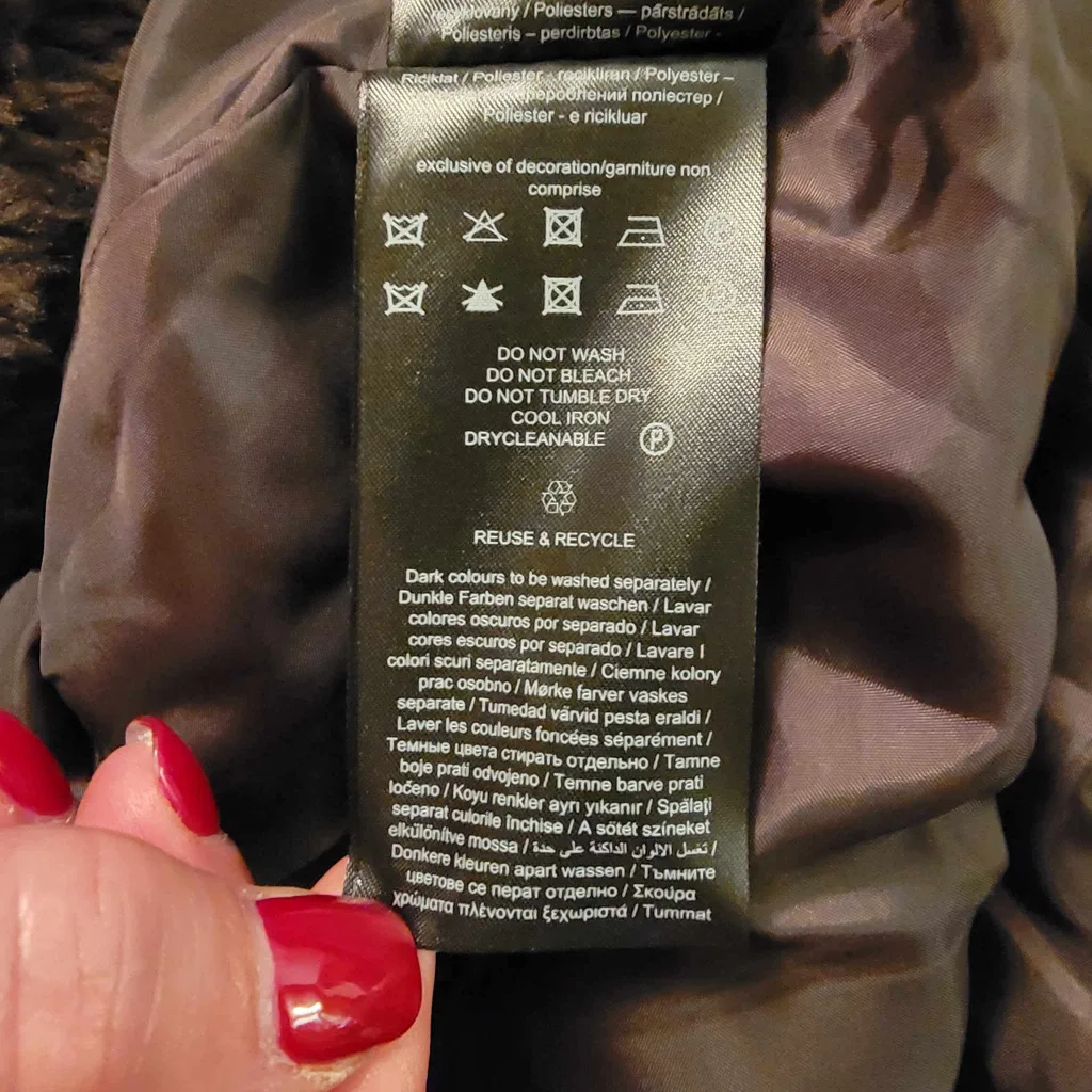 Dark Green Vero Moda Women's High Neck Faux Fur Teddy Jacket image indicator(9)