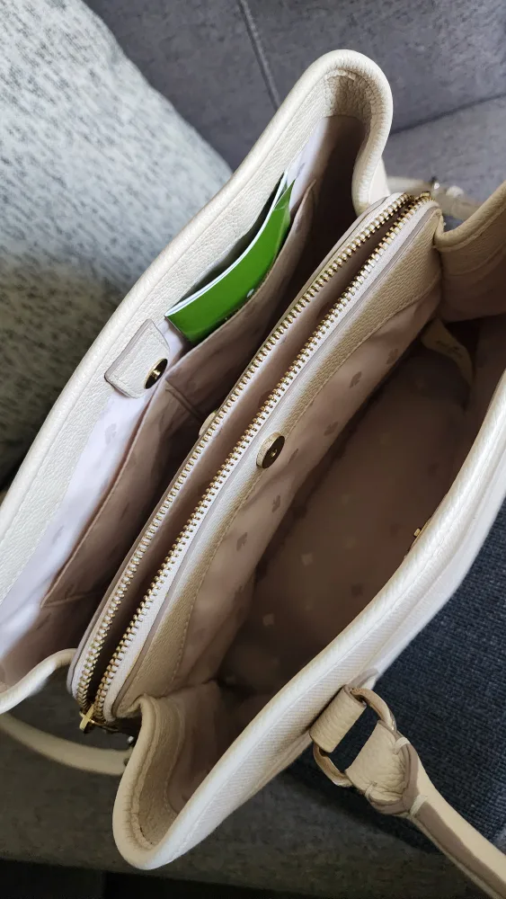 Kate Spade Beige Striped Tote Bag image indicator(4)