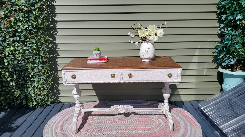 Antique Solid Walnut Desk