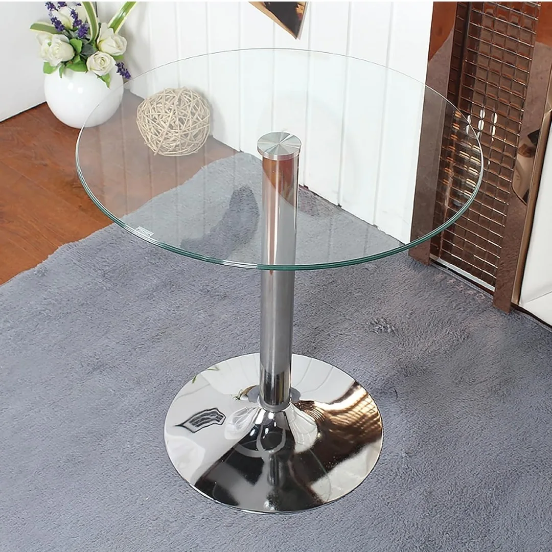 Glass Top Round Accent Table - 59cm thumbnail