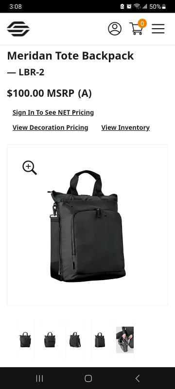 New Stormtech Meridan Tote Backpack (factory sample) thumbnail