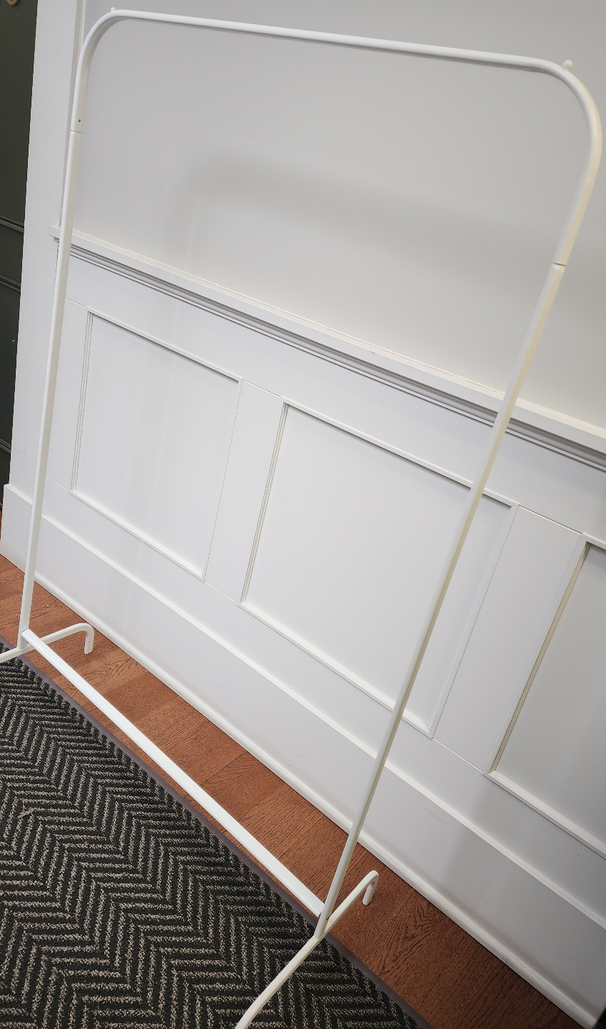 white clothing rack