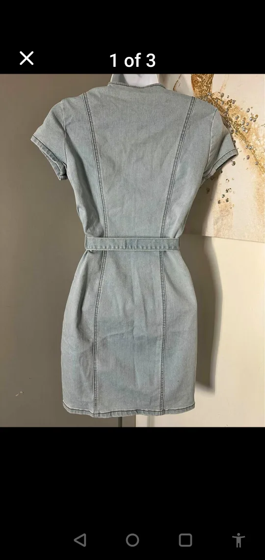 Guess Denim Dress with Belt XS thumbnail