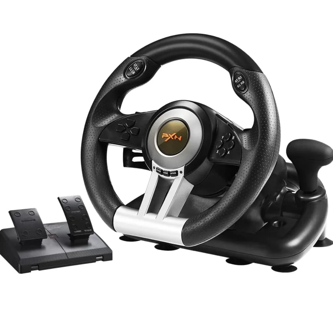 PXN V3 Pro PC/PS4/PS3/Xbox One/Switch Racing Wheel, Dual Vibrate thumbnail