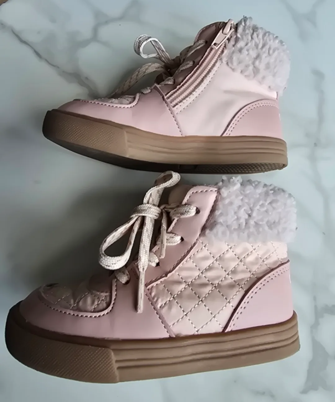 Oshkosh B'gosh Pink High-Top Sneakers - Size 8M thumbnail