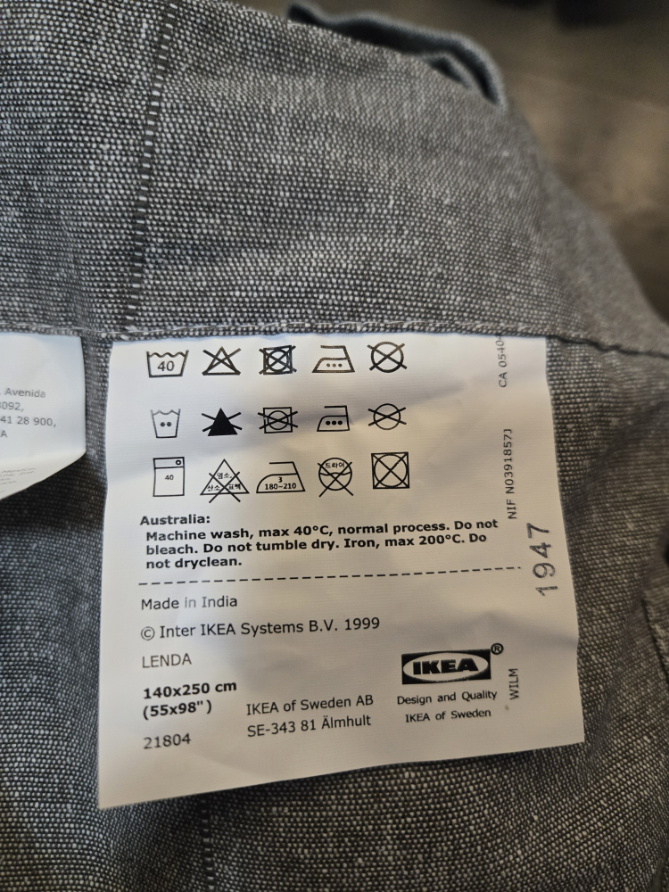 IKEA Lenda Curtains - Grey - 140x250cm - photo 3