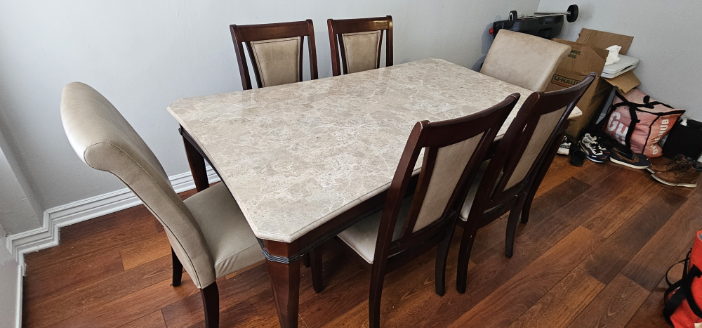 Dining Table Set with 6 Chairs