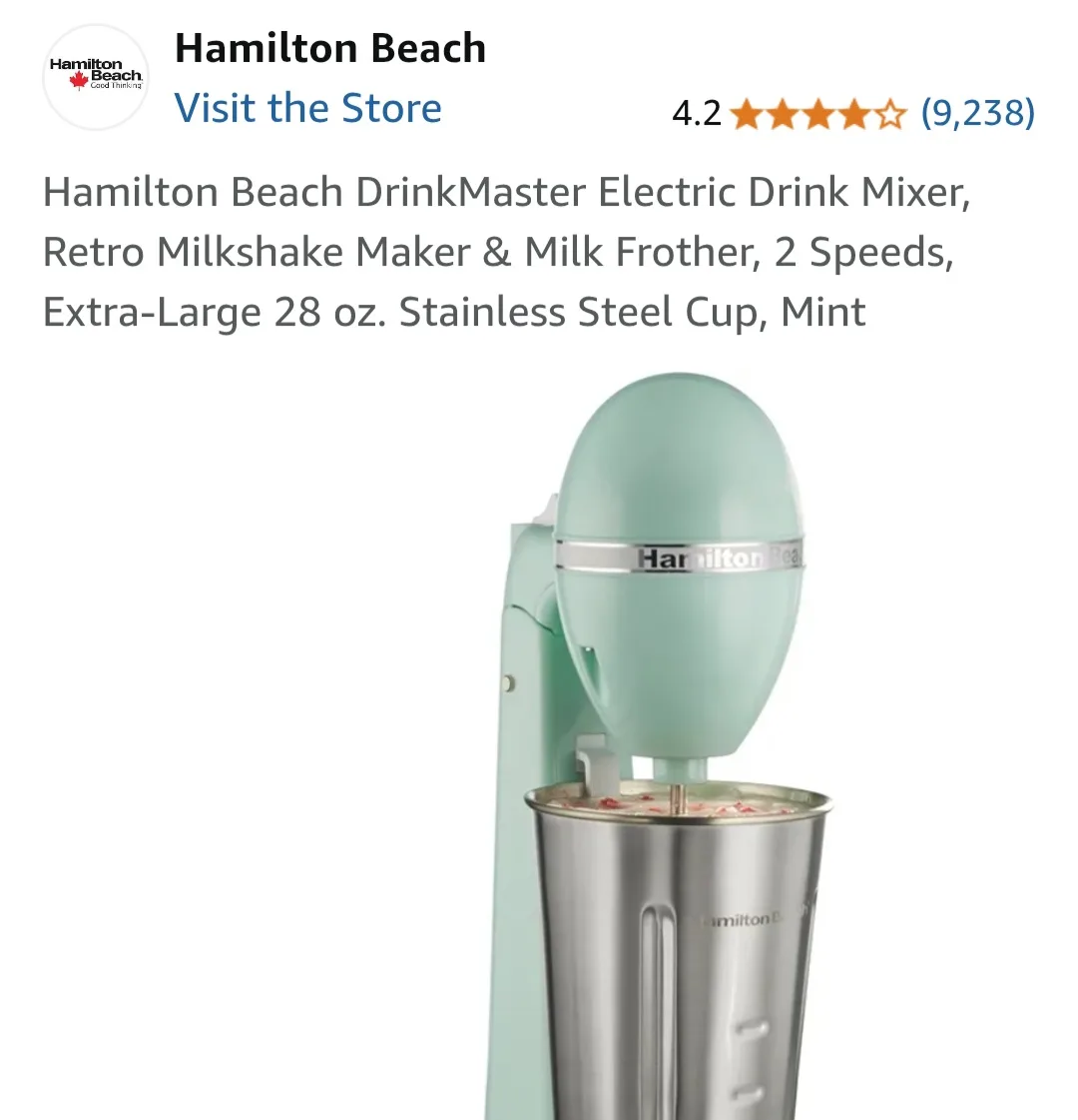 Hamilton Beach 2 Speeds Drinks Mixer image indicator(8)