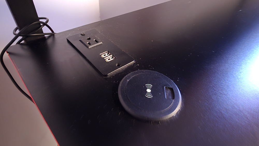 Gaming Desk with Red Accents - photo 3