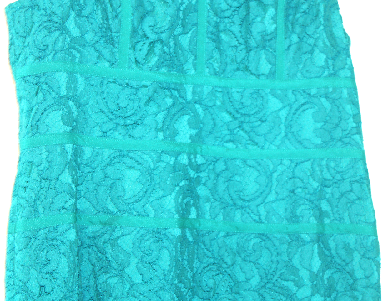 Adrianna Papell Teal Lace Dress - Size 16 - photo 3