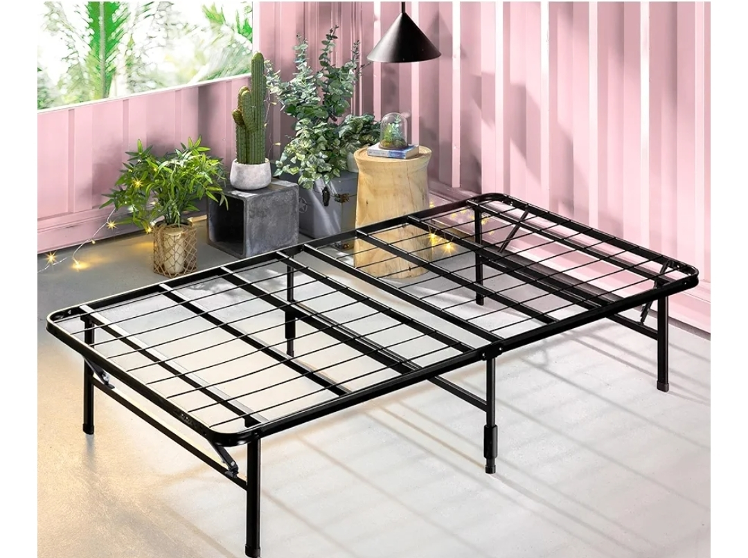 Twin Size Folding Bed Frame - Black - photo 3