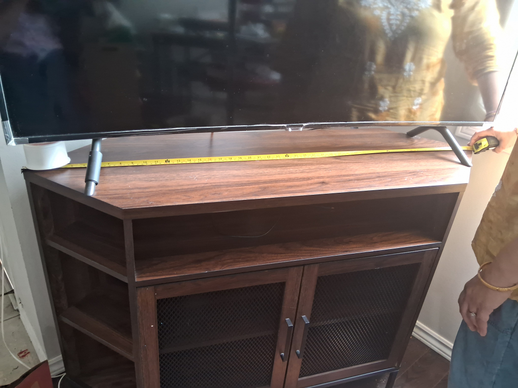 Corner TV Stand with Mesh Doors - photo 3