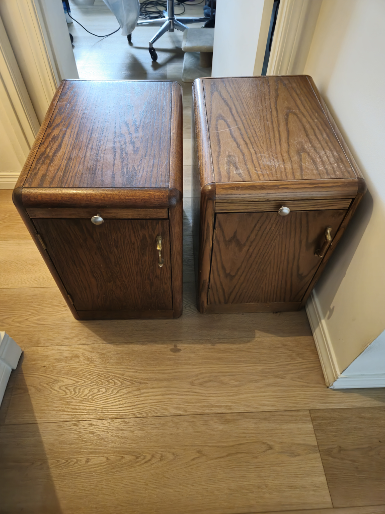 Pair of Wooden Bedside Tables
