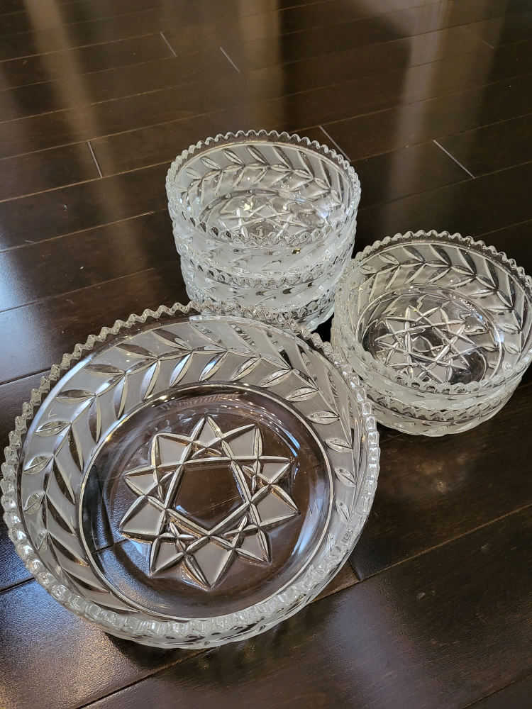 Set of Decorative Glass Bowls