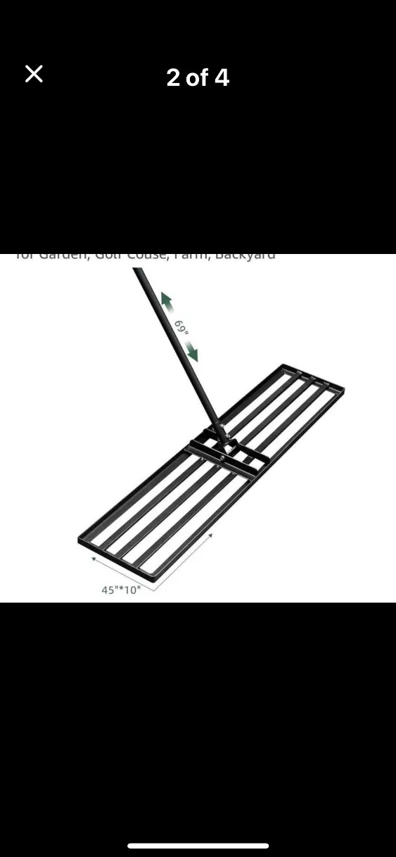 Byhagern Lawn Leveling Rake - 45-Inch Wide thumbnail