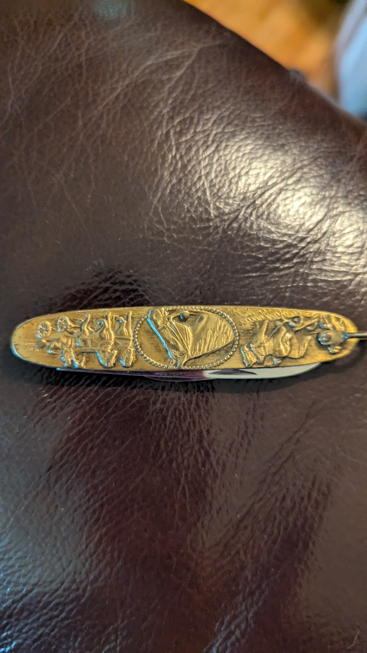Vintage Gold Pocket Knife