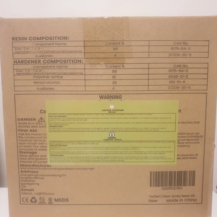TAKIMO Clear Epoxy Resin Kit - New - photo 2