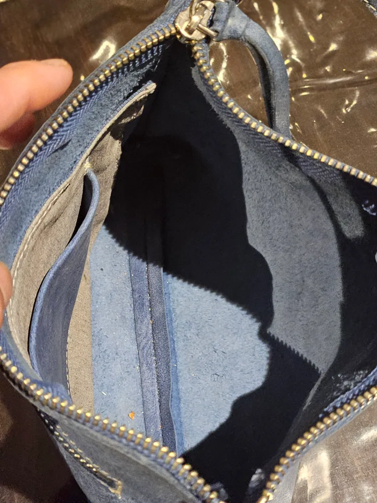 Roots Leather Crossbody Bag - Blue image indicator(3)