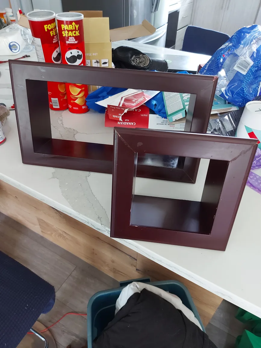 Brown Wall Shelves - Set of 2 thumbnail