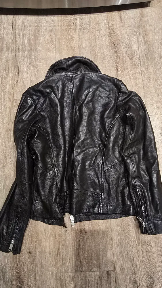 Abercrombie & Fitch Black Leather Jacket image indicator(4)