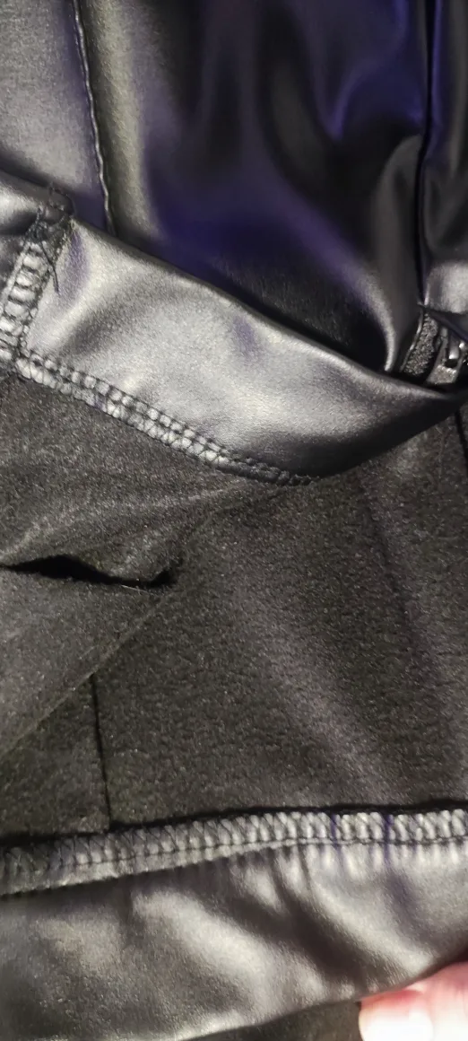 Black Faux Leather Pants image indicator(4)