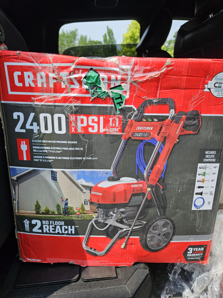 (NEW)CRAFTSMAN 2400 PSI Electric Cold Water Pressure Washer - photo 2
