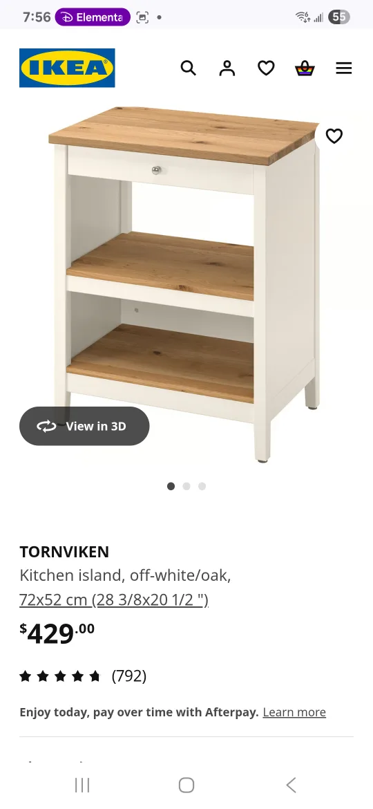 newly refinished butcher block kitchen island ikea tornviken image indicator(10)