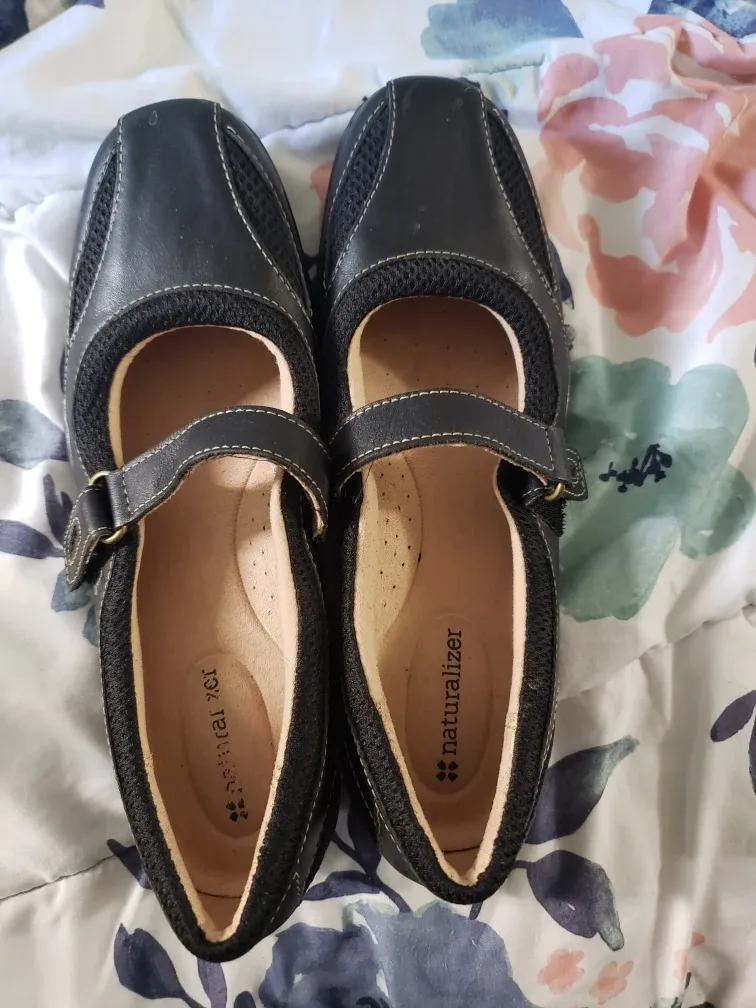 Naturalizer Black Mary Jane Flats thumbnail