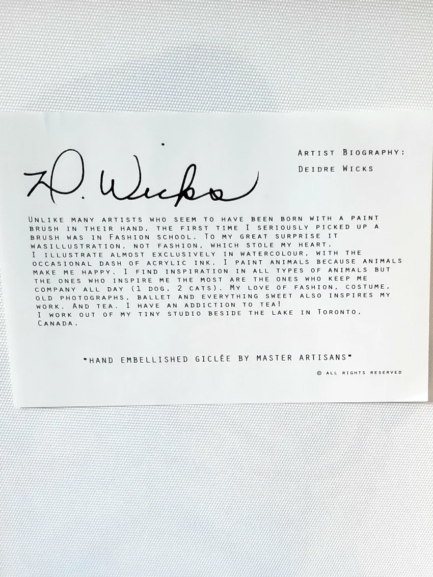 Deidre Wicks hand embellished Giclee of Pug Art. 12 x 16 inches image indicator(7)