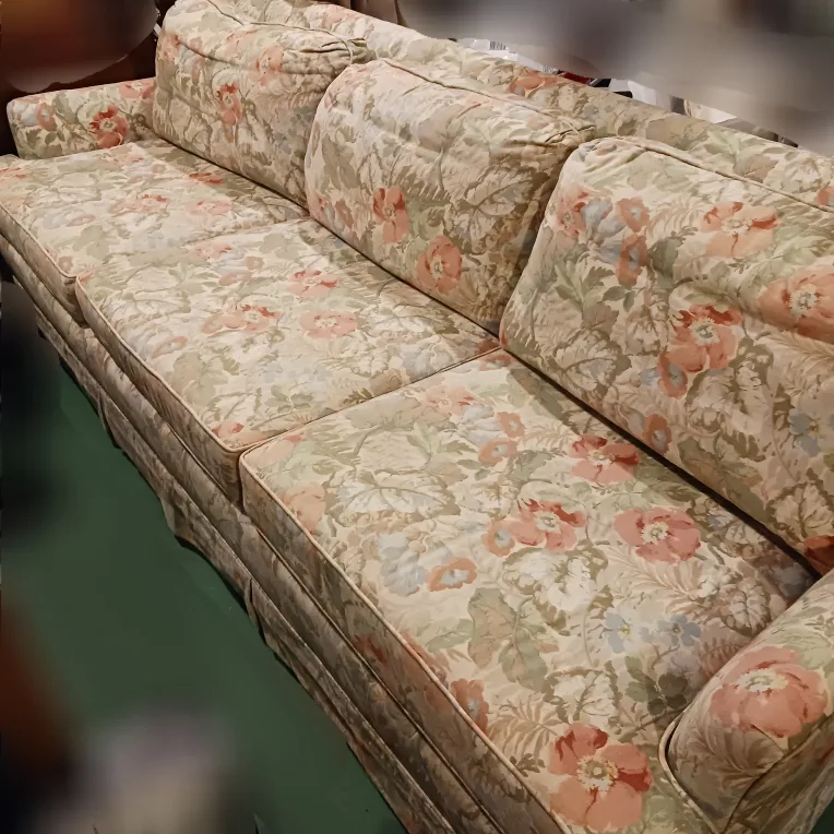 Floral 3-seater couch thumbnail